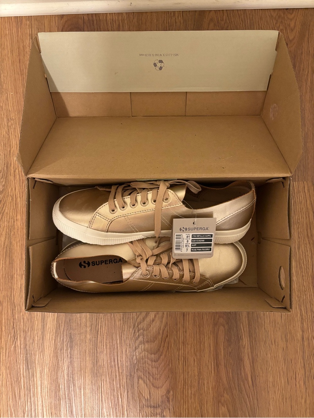 Superga Women's 2750 Metallic Nappa Sneakers Size 8